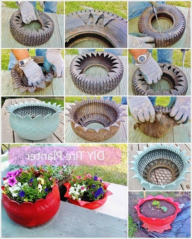 Make These Wonderful Tire Planters For Your Garden Tire