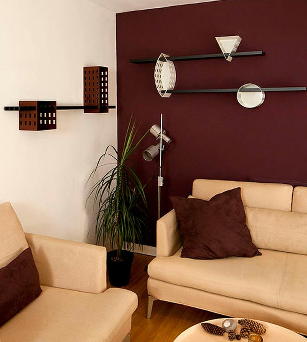 Maroon Wall Modern Living Room Maroon Room Burgundy