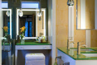 Marvelous Lighted Makeup Mirror In Bathroom Traditional