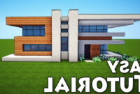Minecraft Small Easy Modern House Tutorial How To Build A House Minecraft Modern