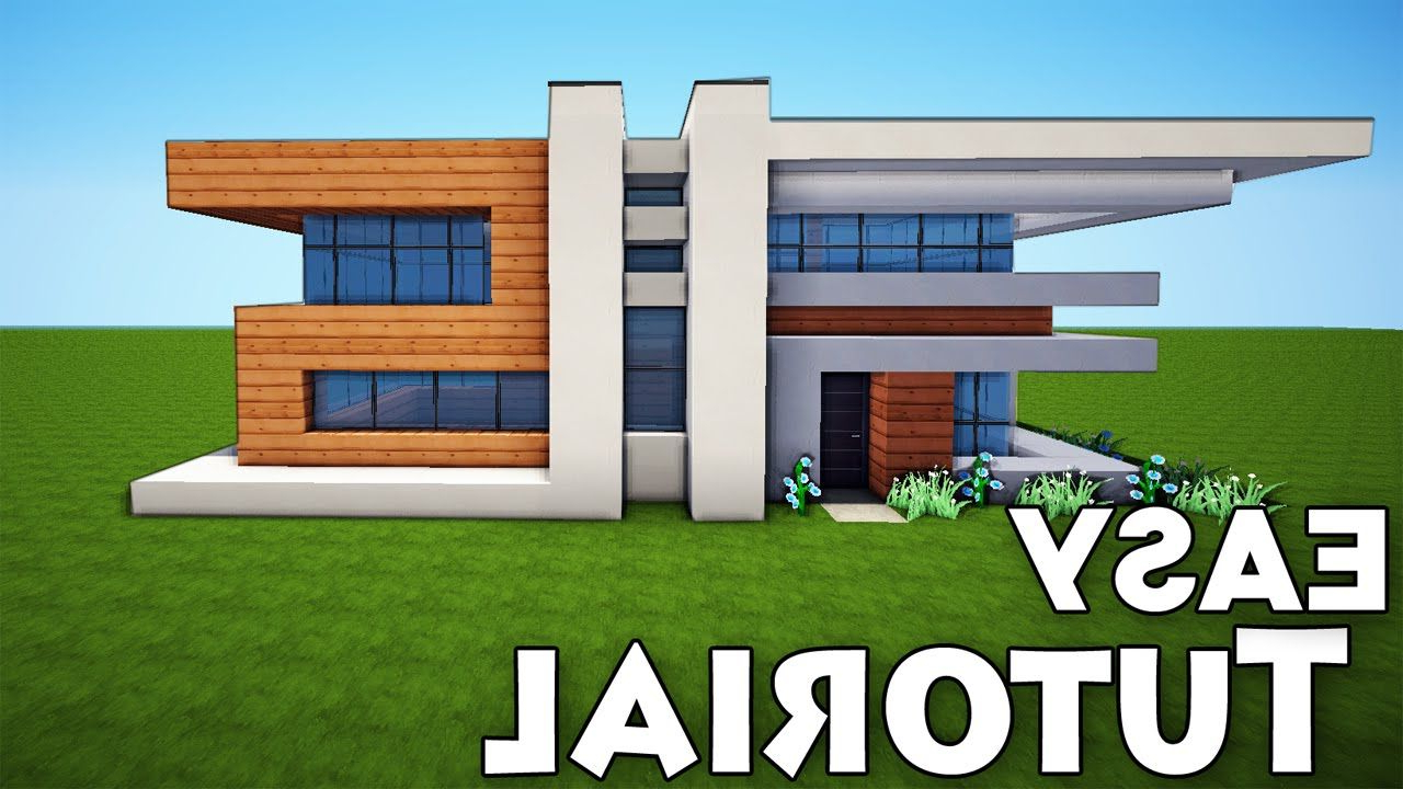 Minecraft Small Easy Modern House Tutorial How To Build A House Minecraft Modern