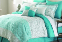Mint Green 8 Piece Comforter Set White King Queen Bedding