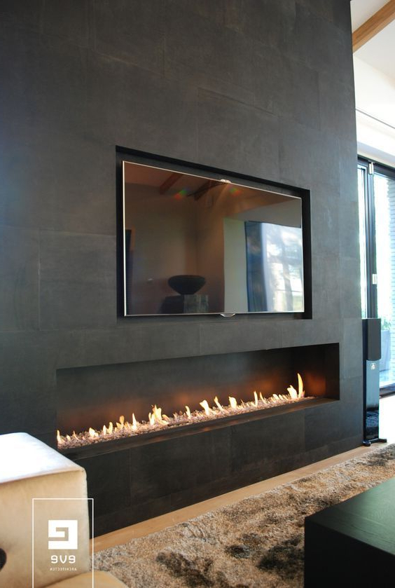 Modern Fireplace Designs With Glass For The Contemporary