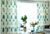Modern Leaves Designer Curtain Tulle Window Bedroom Sheer