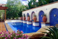 Modern Spanish Sevilla Style Backyard With A Pool Spa Home