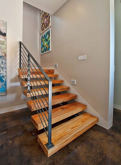 Modern Stairs Concrete Floor Stair Remodel Staircase
