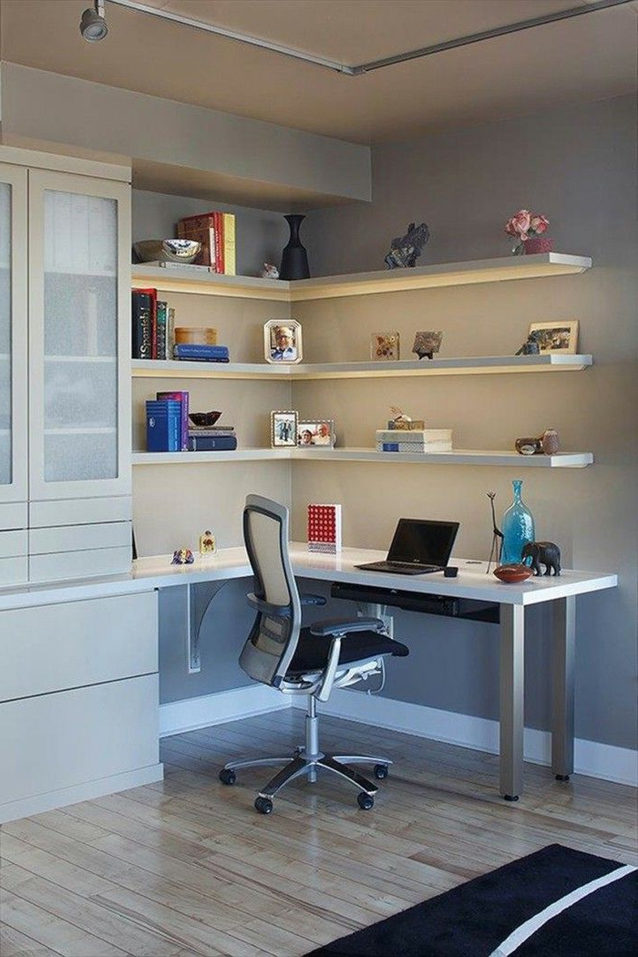 Office Furniture Home Office Corner Desk Wall Shelf