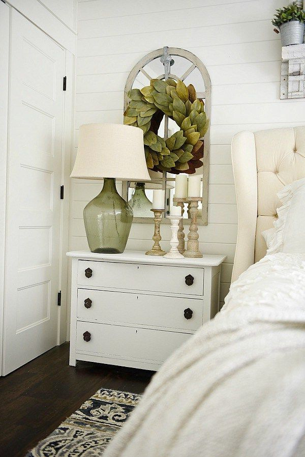 One Horn White Nightstand Makeover Bedroom Night Stands