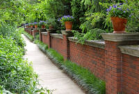 Outdoor Brick Fences Providing Privacy