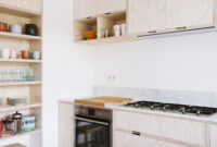 Pale Wood Scandinavian Inspired Modern Minimalist Kitchen