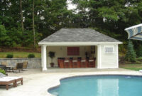 Pool House With Outdoor Patio Small Pool Houses Pool