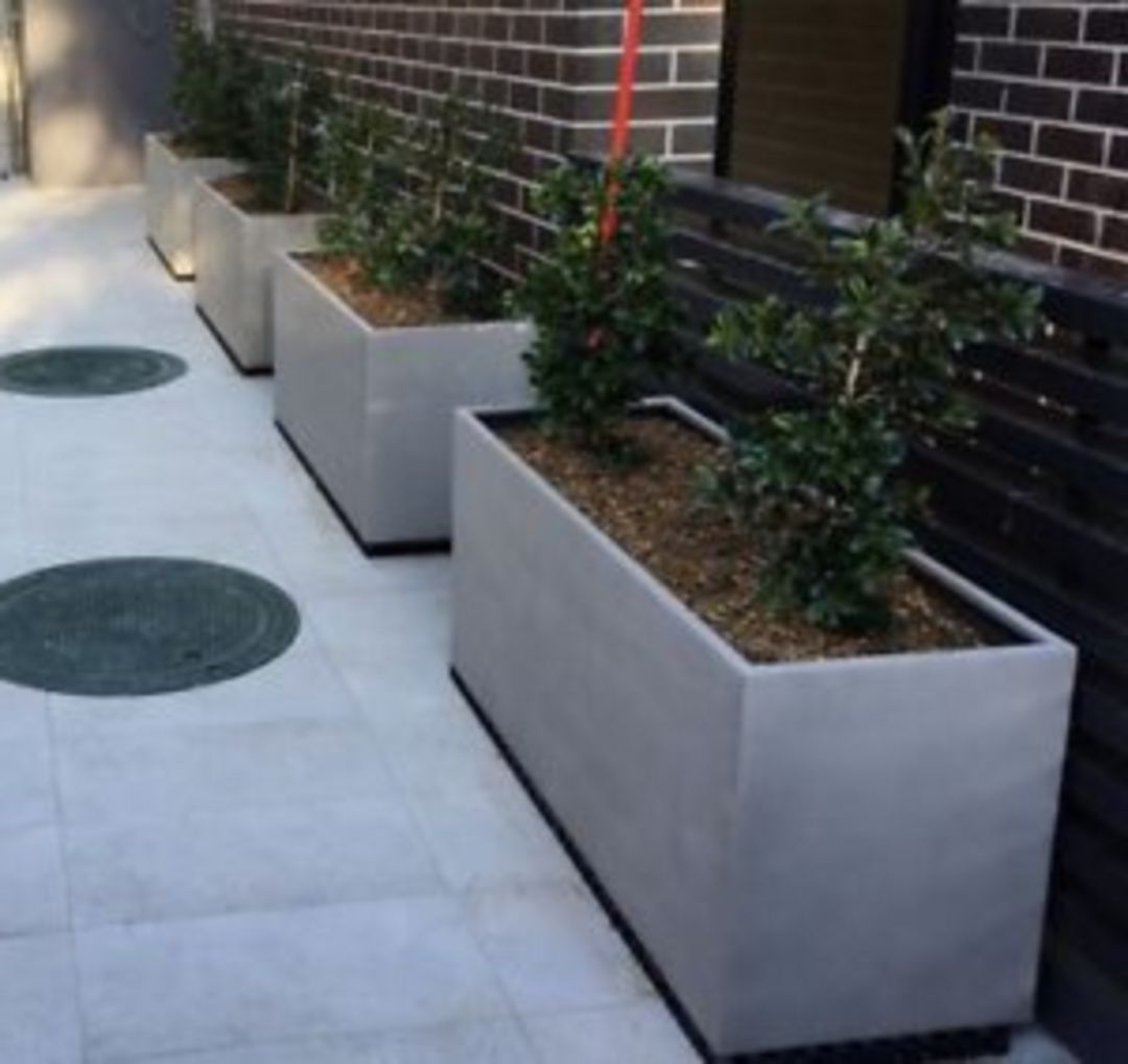 Rectangular Concrete Garden Boxes Design Diy Concrete