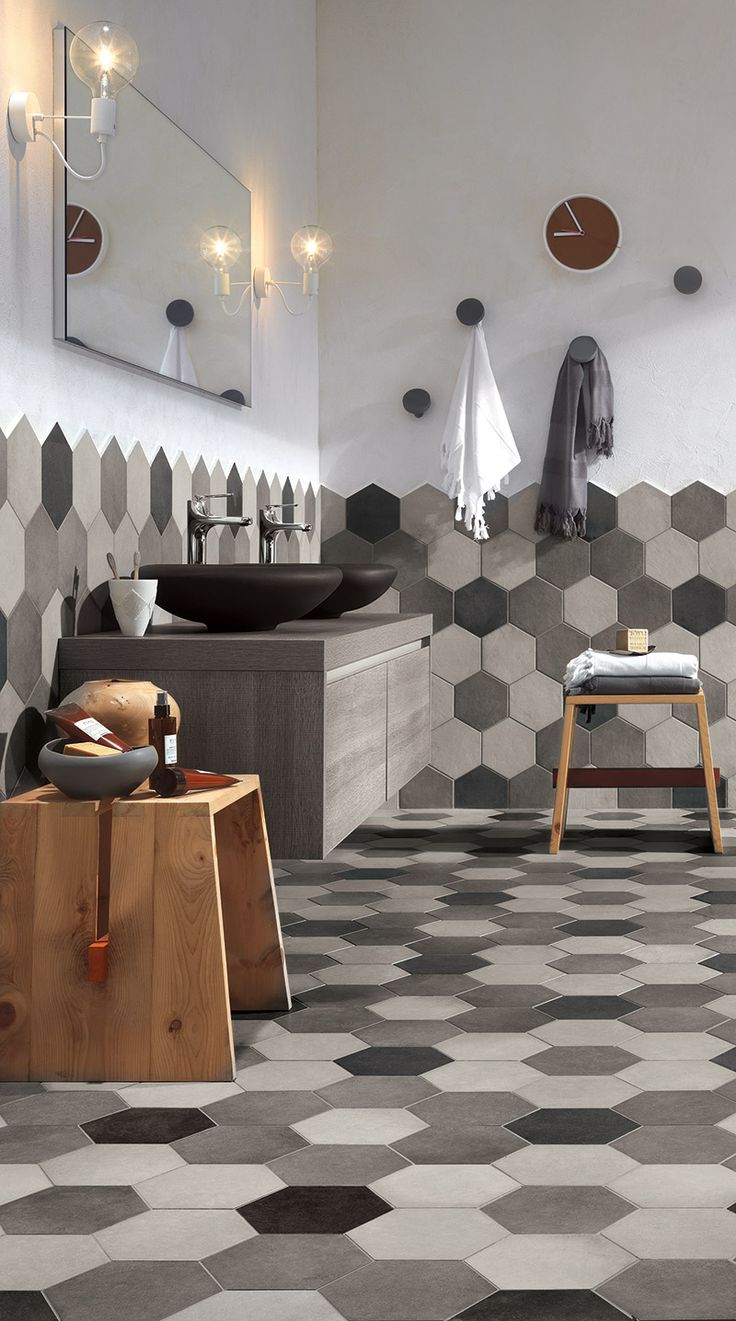 Rewind Hexagonal Tiles Luxury Bathroom Master Baths