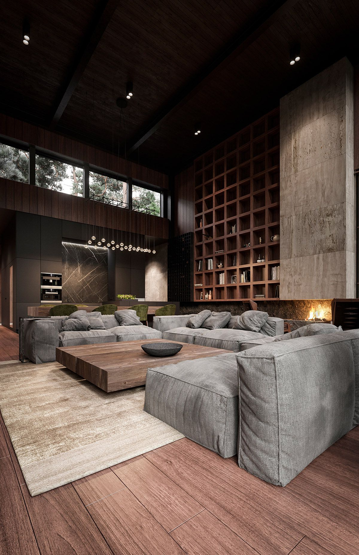 Rich Exquisite Modern Rustic Home Interior Minimalism