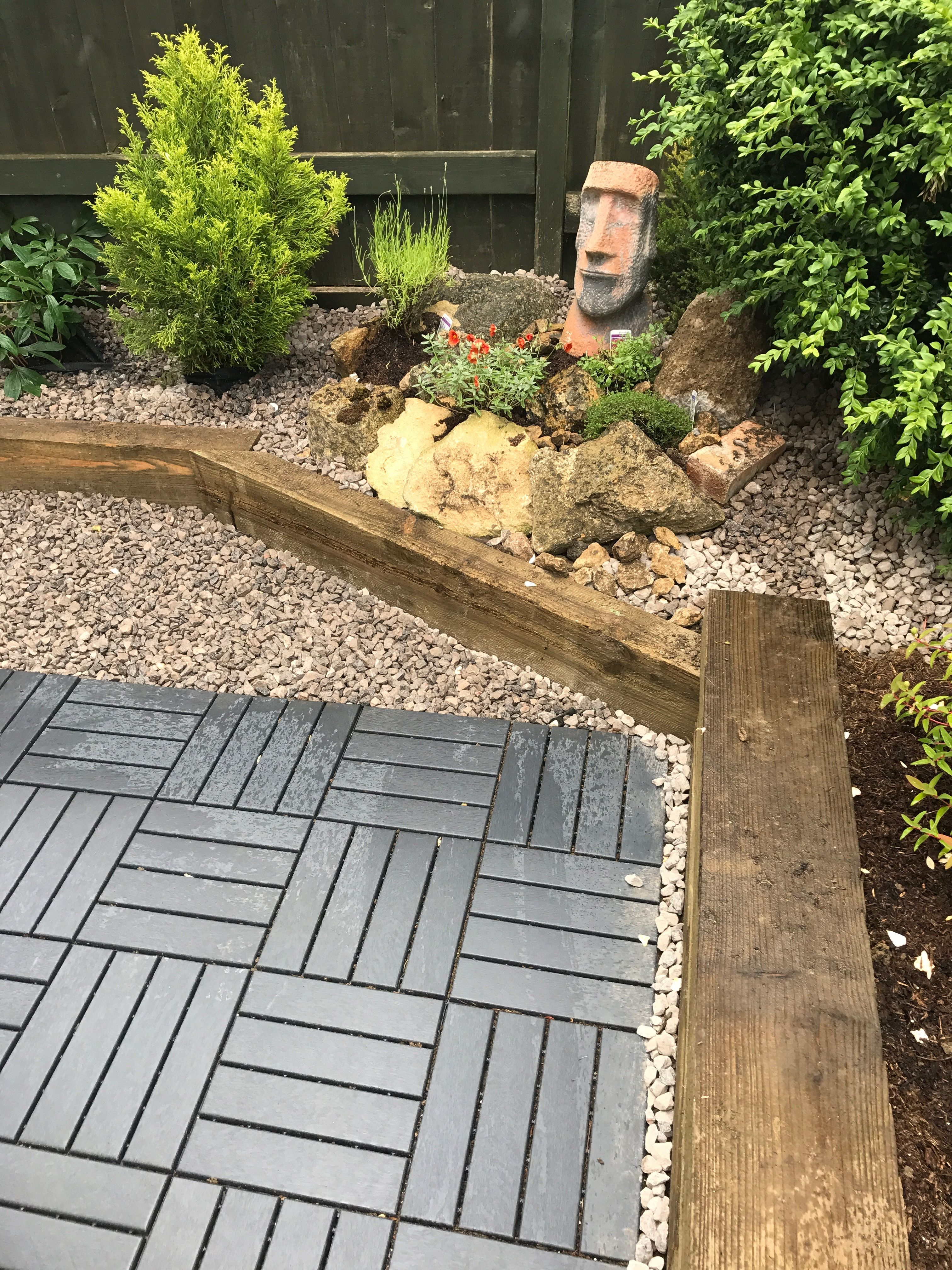 Rockery In Our Small Garden Using Ikea Runnen Decking And