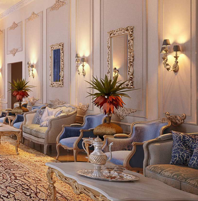 Royal Blue Majlis Doha Qatar On Behance Luxury Living