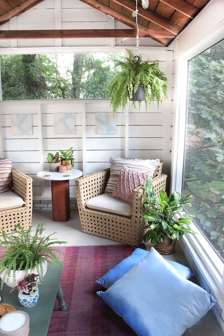 Shed Turned Boho Screened Porch Screened Porch Designs