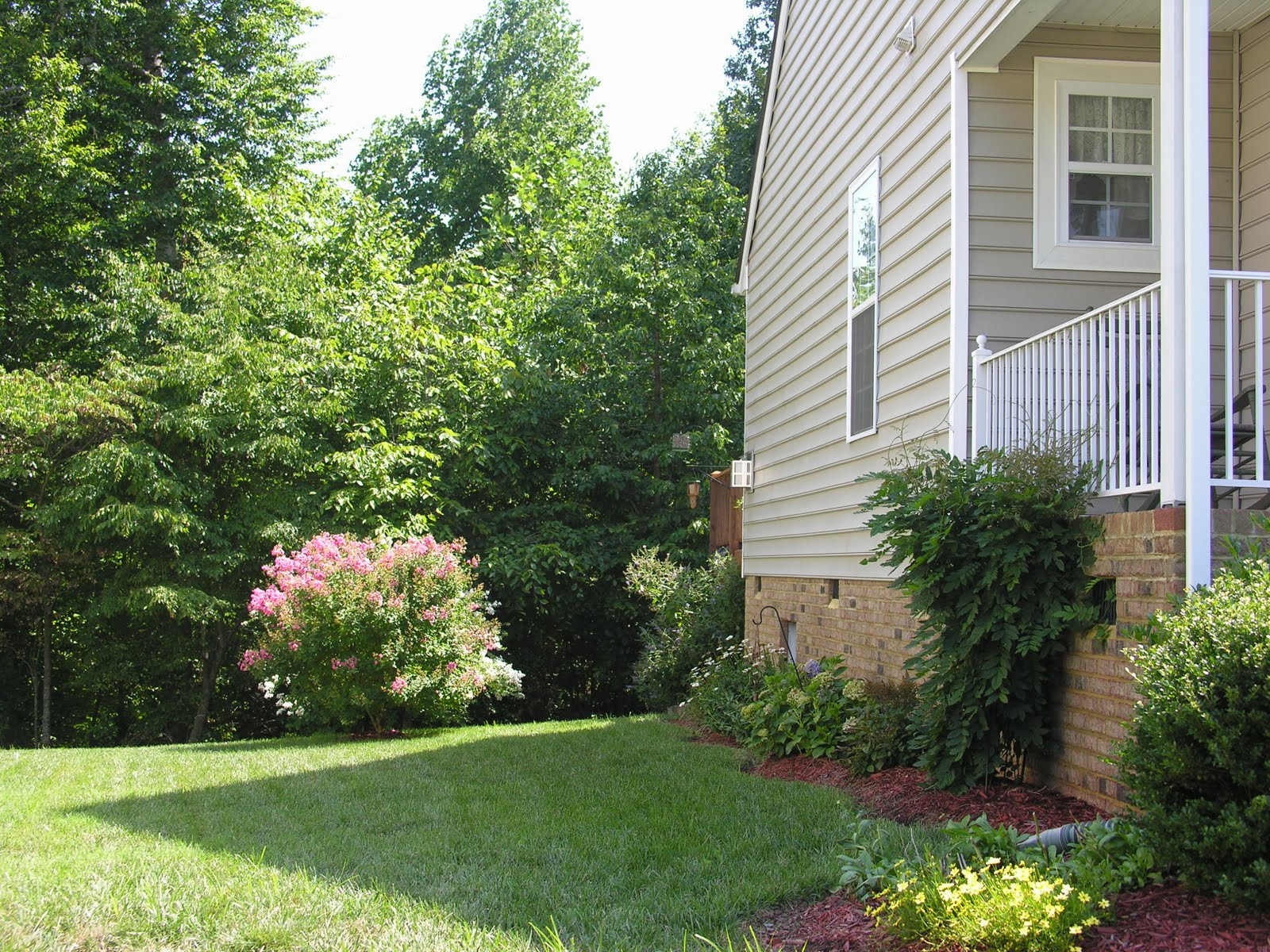 Side Of House Landscaping Ideas Black Mulch Small Yard Low
