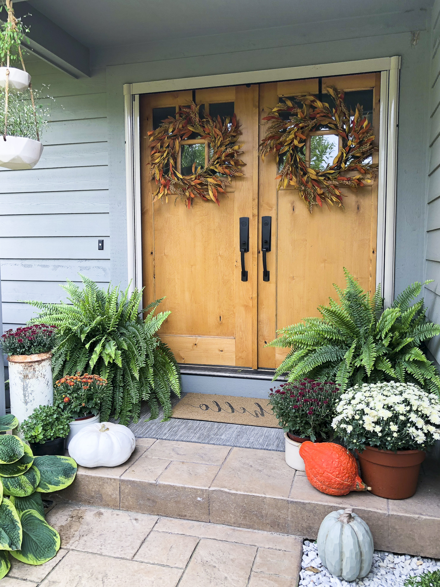 Simple Porch Entryway Fall Decor Fabulous Fall Homes
