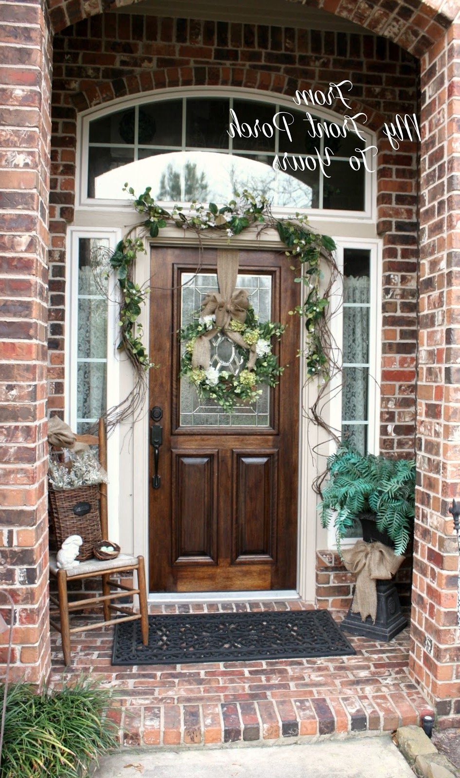 Simple Spring Front Porch Porch Decorating Small Front