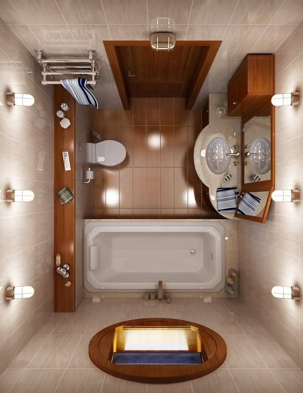 Small Bathroom Design Ideas Bath Tub Toilet Storage Space