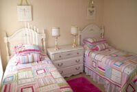 Small Beige Tween Bedroom Design Ideas With Twin White