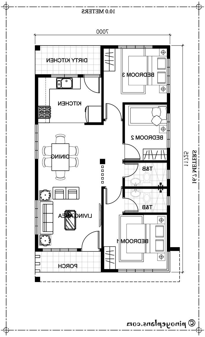 Small Bungalow Home Blueprints And Floor Plans With 3