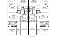 Southern Heritage Home Designs Duplex Plan 1261 B