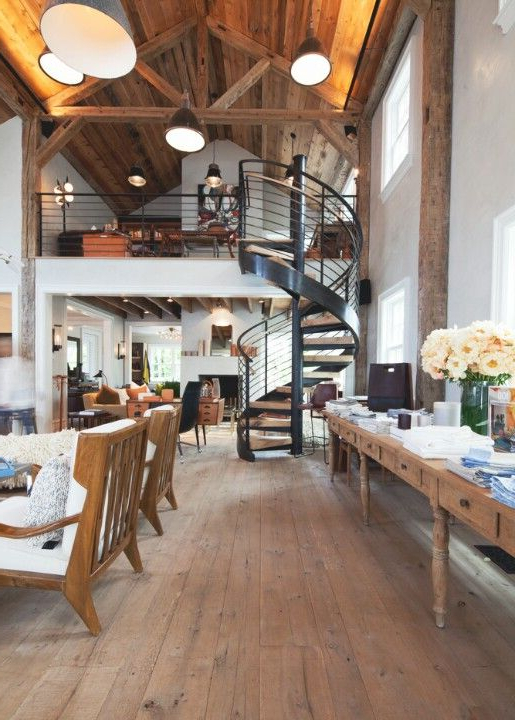 Spiral Stairs Loft And Ceiling With Images Home