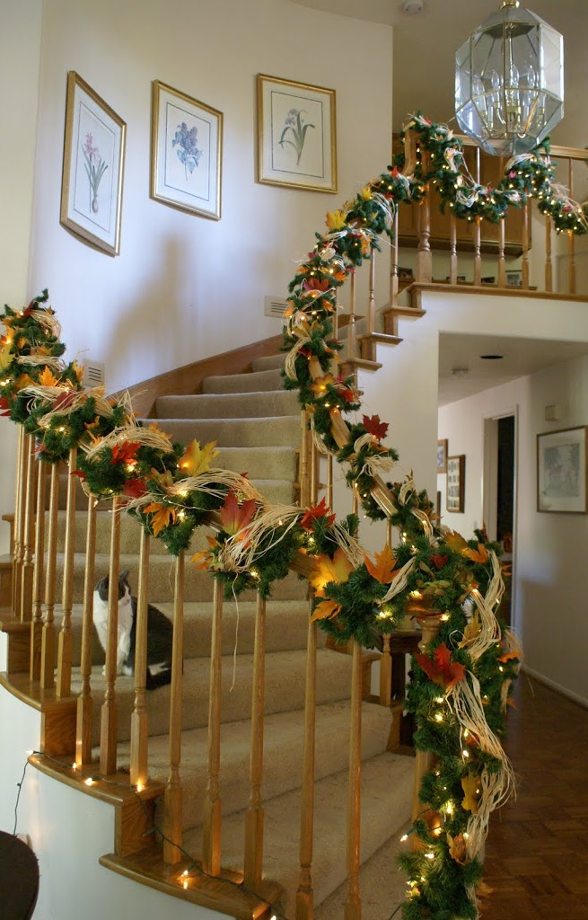 Staircase Decorations Two Holidays In One