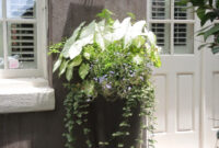 Tall Entrance Porch Planter White Green Charleston Sc