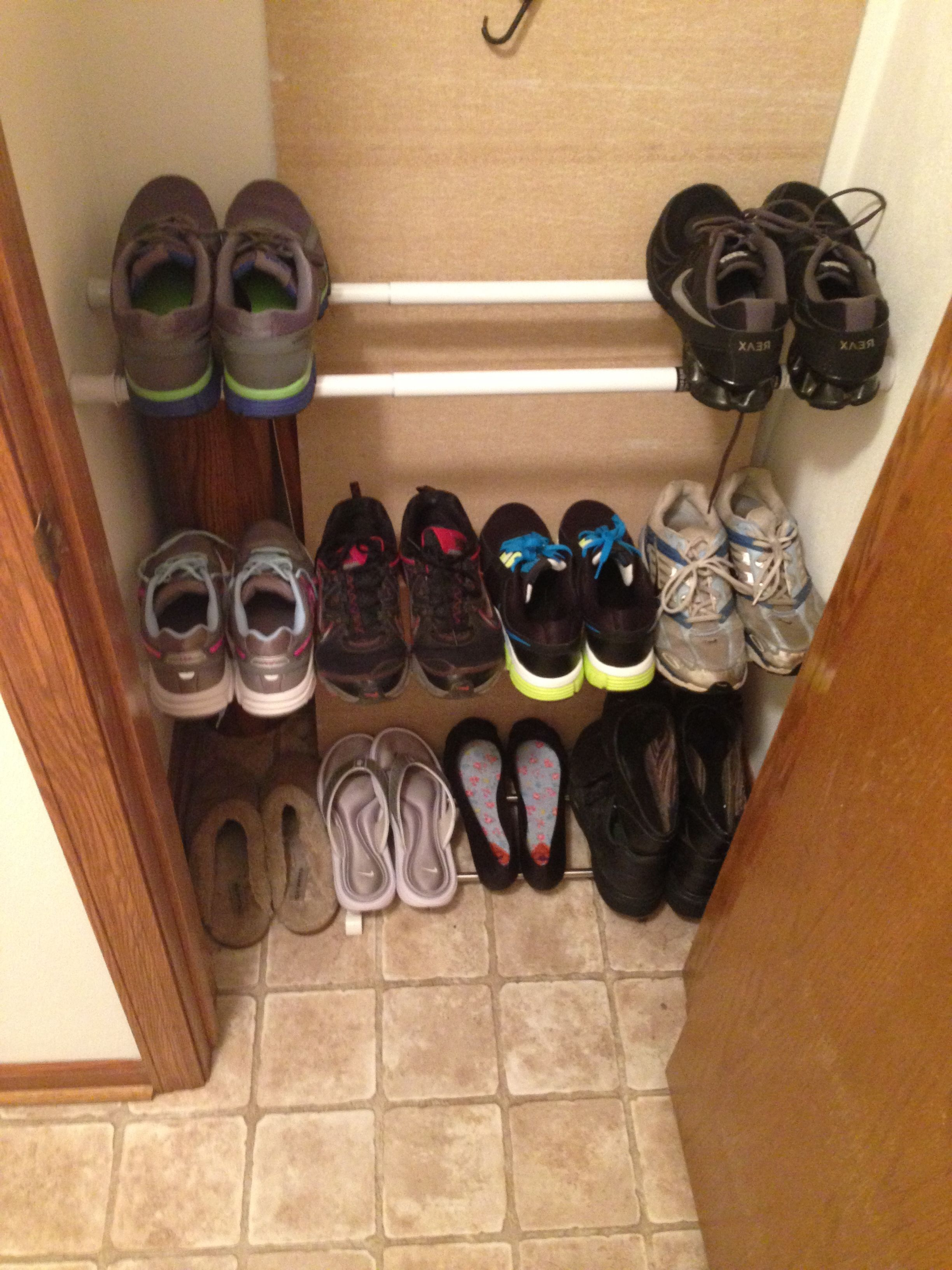Tension Rods As A Shoe Rack Works Amazing In 2019