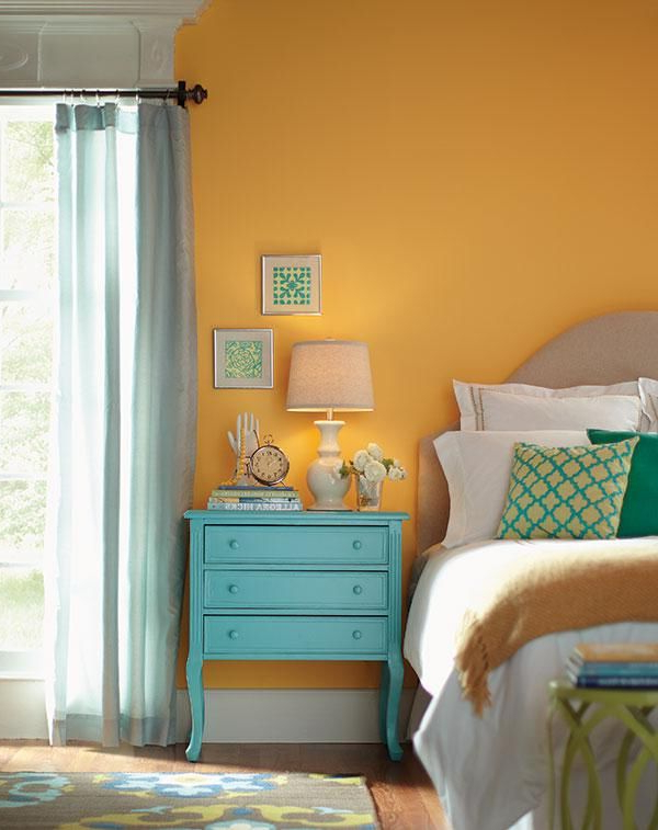 These Bedroom Walls Painted In Behrs Spiced Butternut