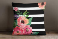 This Beautiful And Elegant Black White Stripes Floral