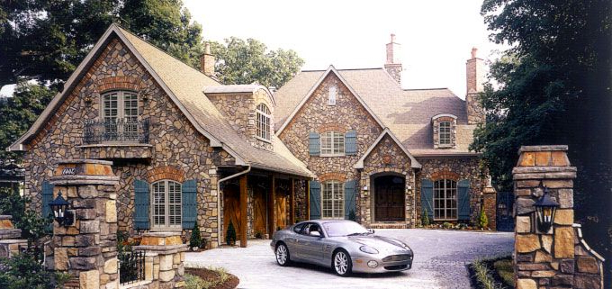 This Is An Image Of A House That Custom Stone Works Has