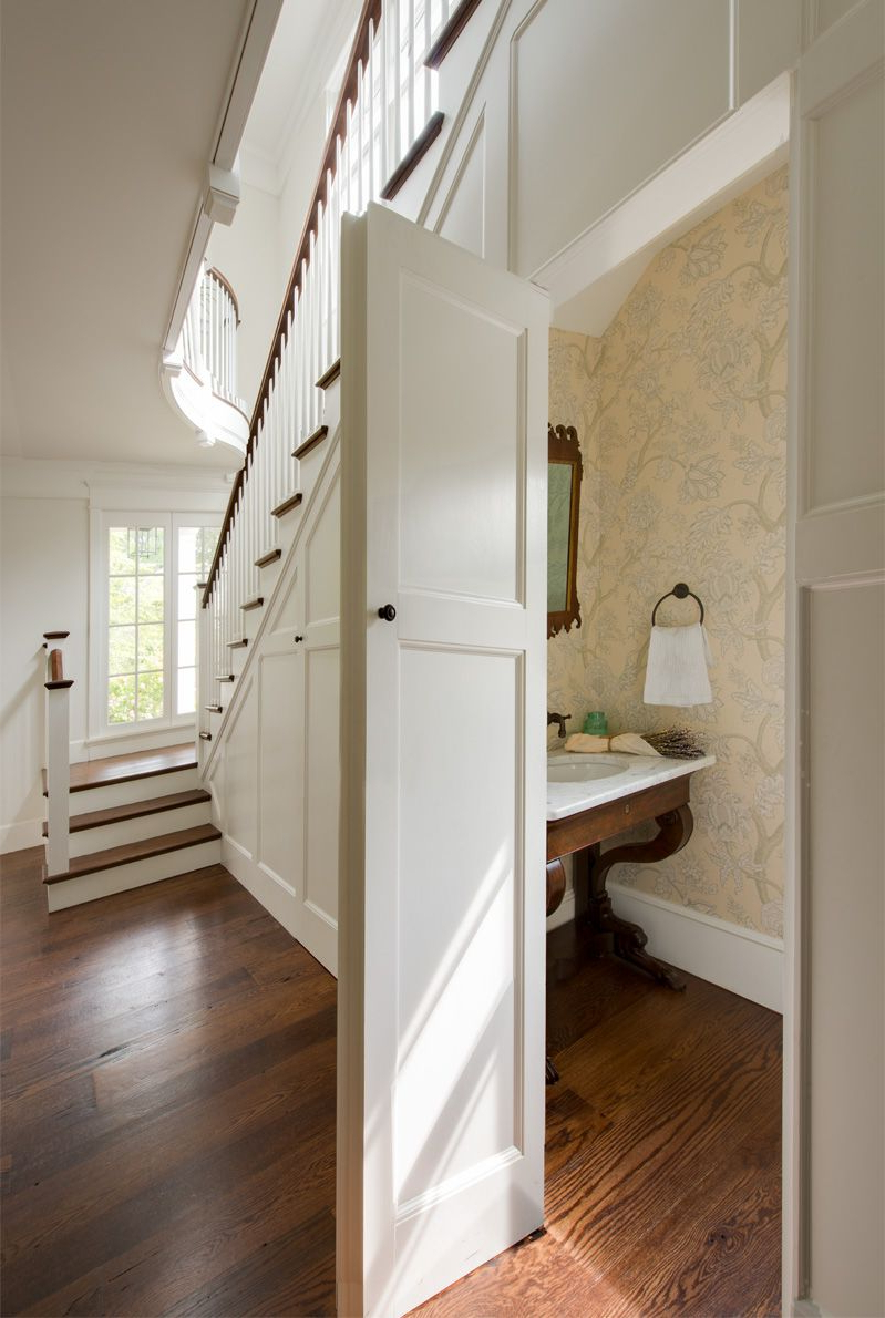 Under The Stairs Powder Room Donald Lococo Architects