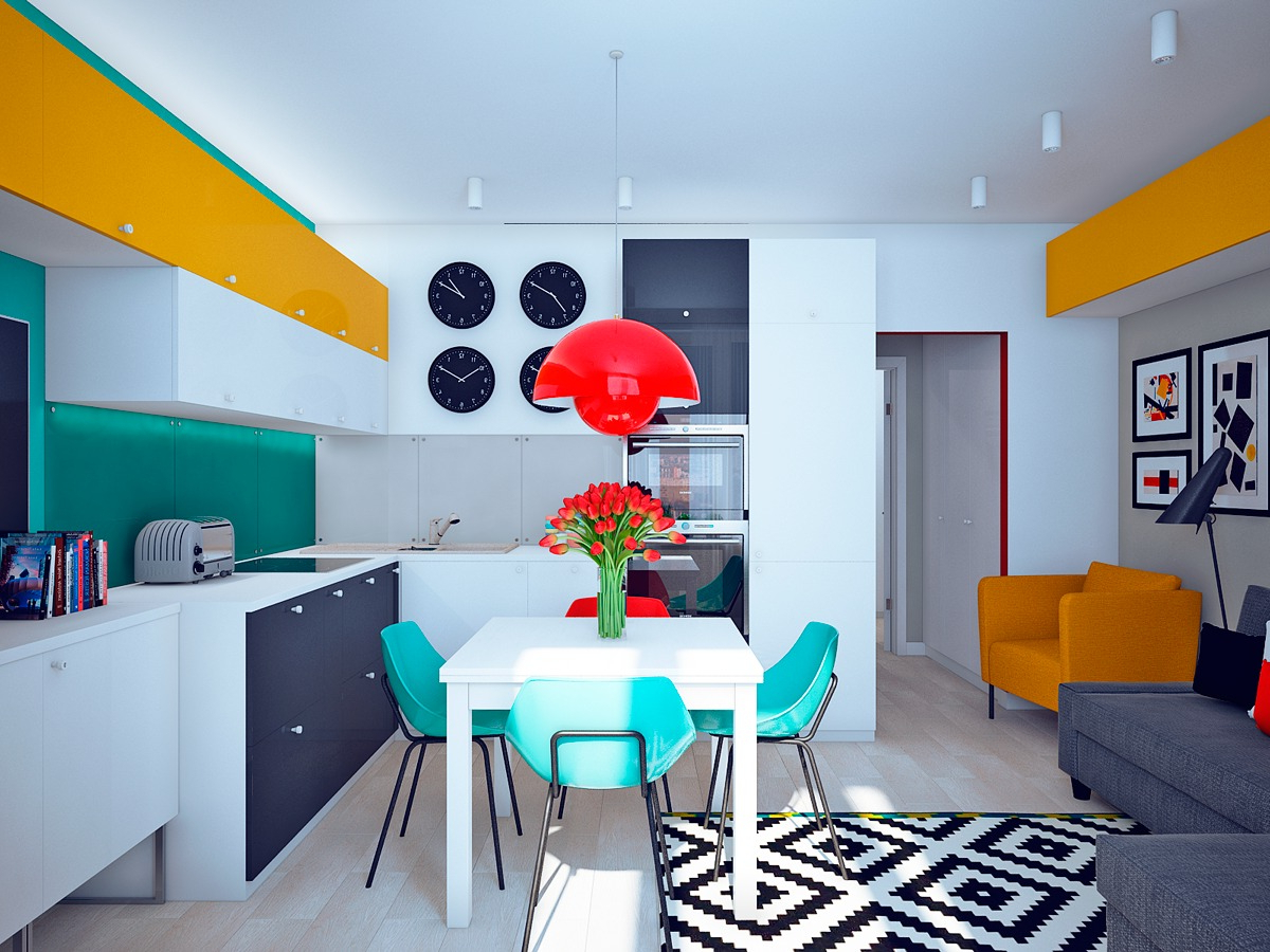 Unique Studio Apartment Design With Different Style In