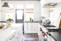 White Kitchen Cabinets Mixed Countertops Kitchen Design