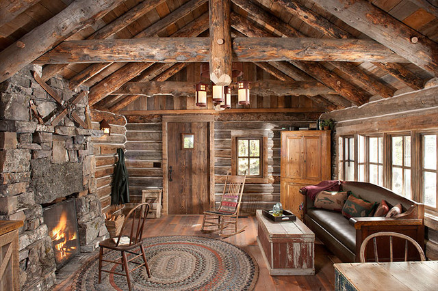 Whitefish Montana Private Historic Cabin Remodel Rustic