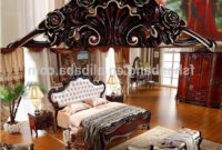 Wholesale Luxury French Royal Wood Double Bed Designs King